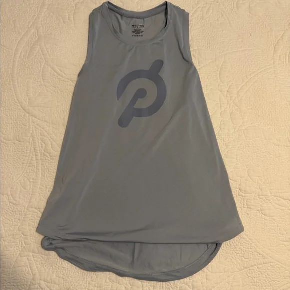 Peloton Women’s Gray Athletic Tank with Logo - Picture 2 of 4